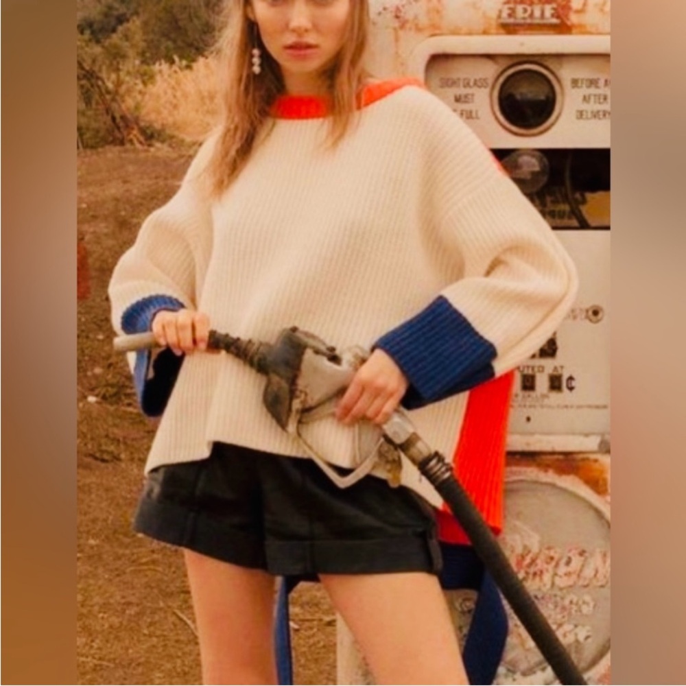 J.Ing Jacky Color Block Oversized Sweater Women’s size M/L - Picture 4 of 6